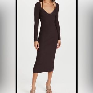Jonathan Simkhai Liza Scoop Neck Midi Dress